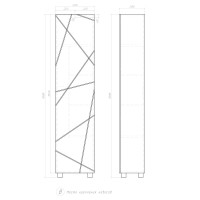 Шкаф пенал для ванной Vigo Geometry 45 белый