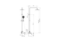 Душевая стойка Wonzon & Woghand Balance WW-054601-CR хром Душевая стойка Wonzon & Woghand Balance WW-054601-CR хром