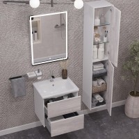Тумба с раковиной SanStar Trend 60 подвесная, бетон пайн