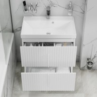 Тумба под раковину без столешницы СаНта Юпитер 70 2 ящика, белый глянец