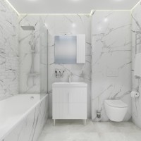 Тумба под раковину без столешницы СаНта Юпитер 70 2 ящика, белый глянец