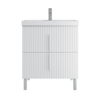 Тумба под раковину без столешницы СаНта Юпитер 70 2 ящика, белый глянец