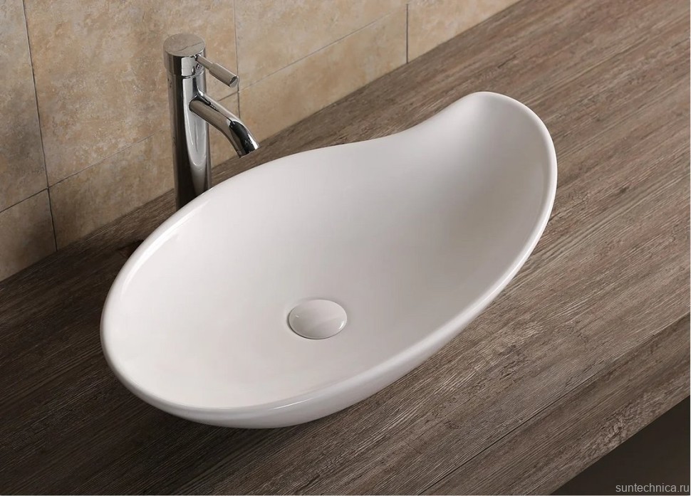 Накладная раковина Ceruttispa CR7265B 66 глянцевая белая