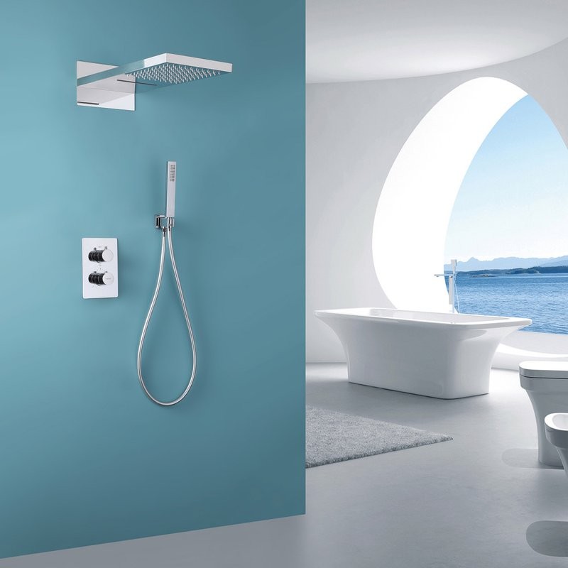 Душевой комплект Abber Weiss Insel AF8052 С ВНУТРЕННЕЙ ЧАСТЬЮ, хром