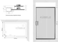 Душевой уголок Kubele DE019 RC-CLN-MT 115х90 см, профиль матовый хром