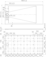 Поддон для душа RGW TUS W 180x90