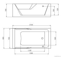 Акриловая ванна Gemy G9066 II K R