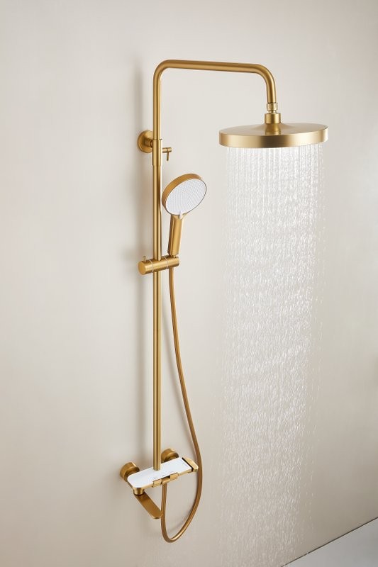 Душевая стойка BELZ B713 B25713-5 матовое золото