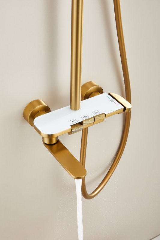 Душевая стойка BELZ B713 B25713-5 матовое золото