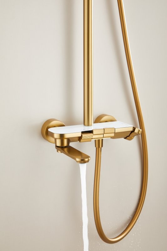 Душевая стойка BELZ B713 B25713-5 матовое золото