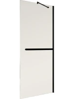 Душевая перегородка Maybahglass MGD-709-6ш 109 см, профиль черный, стекло бронза