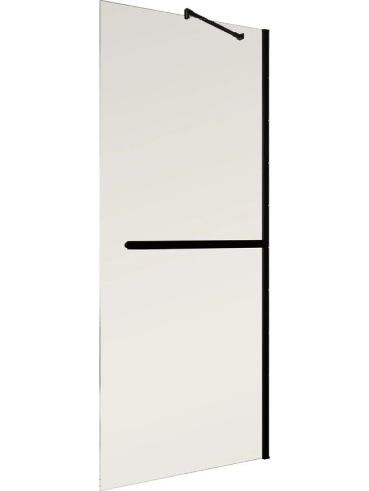 Душевая перегородка Maybahglass MGD-709-6ш 109 см, профиль черный, стекло бронза