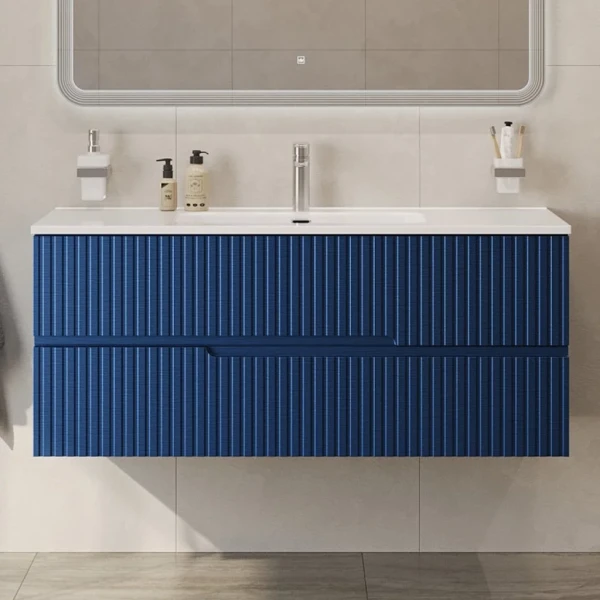 Тумба с раковиной Cezares Duet 120 sapfiro, раковина Cezares CZR-8095-120