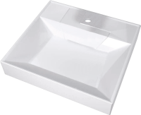 Раковина над стиральной машиной Altasan Vilora 60 белая, квадратная, искусственный камень, с комплектом кронштейнов