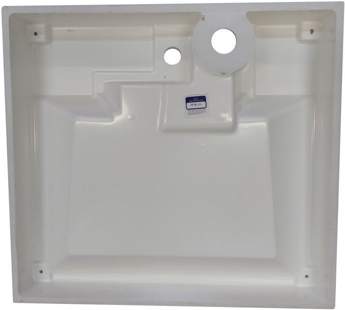 Раковина над стиральной машиной Altasan Vilora 60 белая, квадратная, искусственный камень, с комплектом кронштейнов