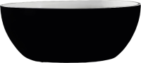 Акриловая ванна Abber AB9279MB 150x150 см, отдельностоящая, черная матовая, круглая, с каркасом, для двоих, со сливом-переливом