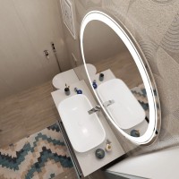 Зеркало круглое Mixline Оливия 80 с подсветкой