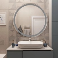Зеркало круглое Mixline Оливия 80 с подсветкой