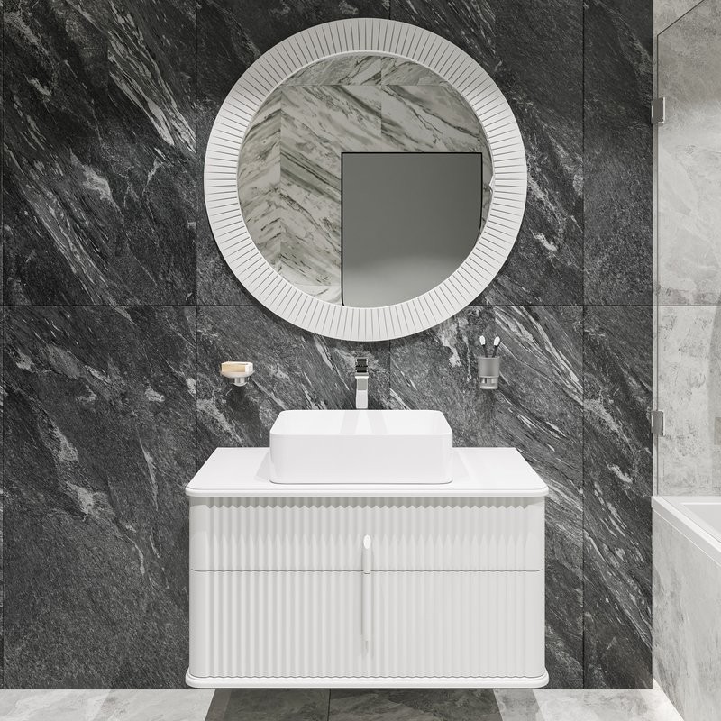 Накладная раковина STWORKI Берген S21414WH 48 глянцевая белая, прямоугольная