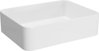 Накладная раковина STWORKI Берген S21414WH 48 глянцевая белая, прямоугольная