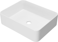 Накладная раковина STWORKI Берген S21414WH 48 глянцевая белая, прямоугольная