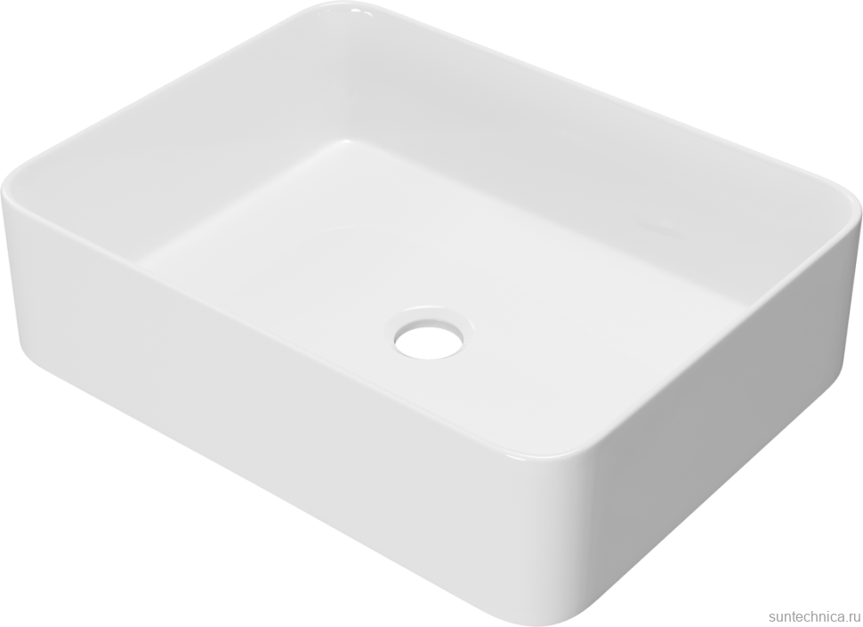 Накладная раковина STWORKI Берген S21414WH 48 глянцевая белая, прямоугольная