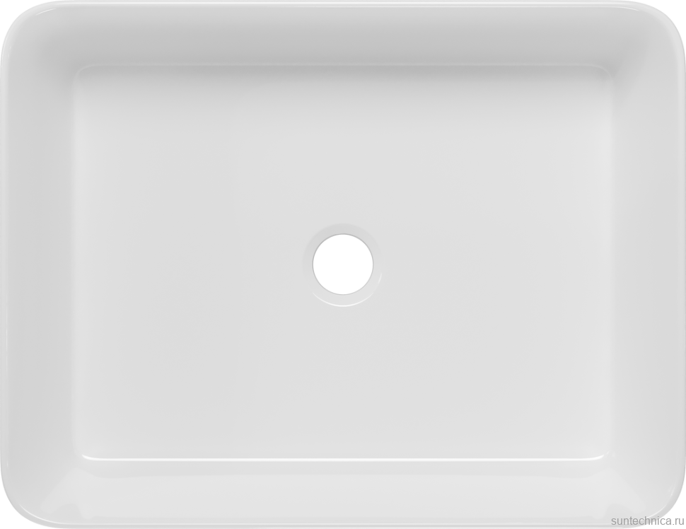 Накладная раковина STWORKI Берген S21414WH 48 глянцевая белая, прямоугольная