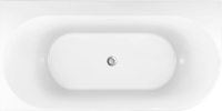 Акриловая ванна Allen Brau Priority 4 L 170x80 см, угловая, левая, пристенная, белая, асимметричная, на ножках, с экраном, со сливом-переливом