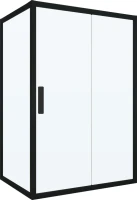 Душевой уголок Kubele DE019 R-CLN-BLMT 120х90 см, профиль матовый черный