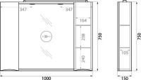 Зеркало BelBagno Marino 100