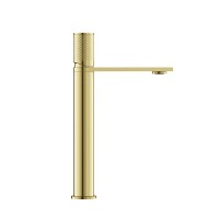 Смеситель для раковины высокий Sancos Nexus, брашированное золото, PVD покрытие, SC9012BG