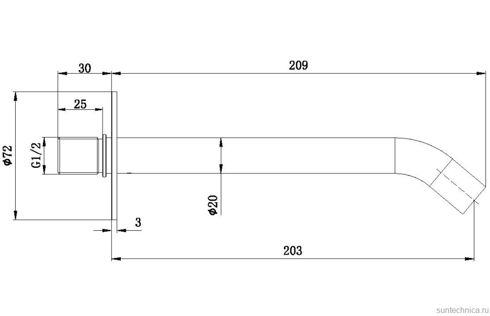 Излив Allen Brau Priority 5.31B18-GB брашированное золото
