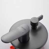 Душевая система встраиваемая Shevanik S4335T, оружейная сталь