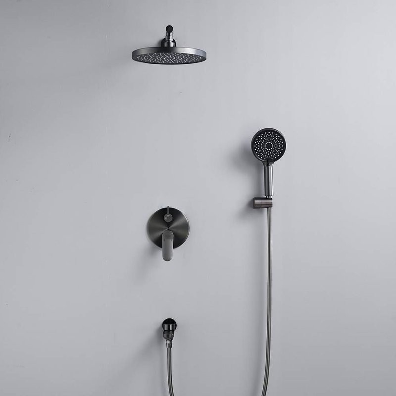 Душевая система встраиваемая Shevanik S4335T, оружейная сталь