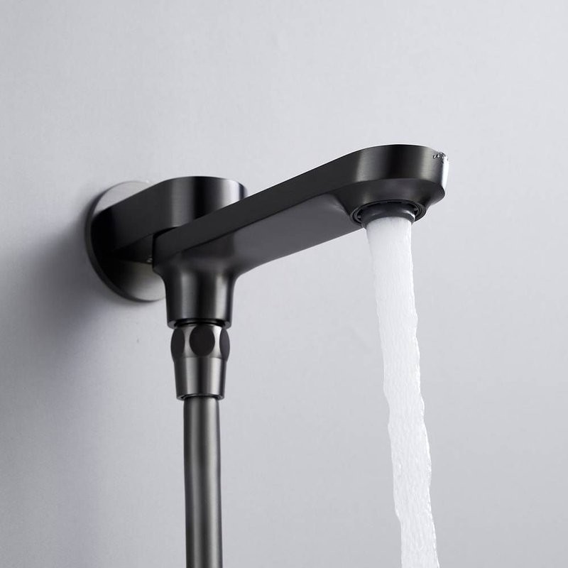 Душевая система встраиваемая Shevanik S4335T, оружейная сталь