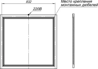 Зеркало STWORKI Эстерсунд 90 белое матовое, с подсветкой, сенсор на зеркале