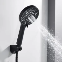 Смеситель для ванны с длинным изливом и лейкой (кран для ванны) Shevanik S4322H, черный