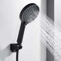 Смеситель для ванны с длинным изливом и лейкой (кран для ванны) Shevanik S4322H, черный