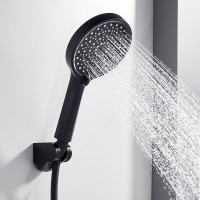 Смеситель для ванны с длинным изливом и лейкой (кран для ванны) Shevanik S4322H, черный