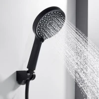 Смеситель для ванны с длинным изливом и лейкой (кран для ванны) Shevanik S4322H, черный