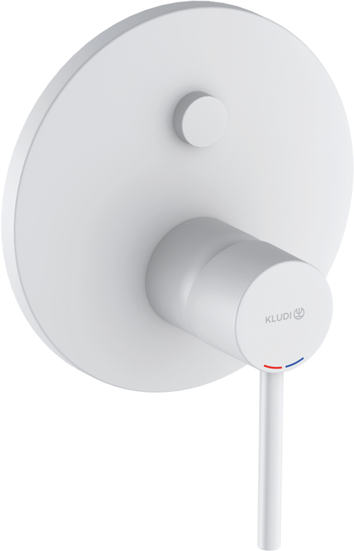 Встраиваемый смеситель для душа и ванны Kludi Bozz 386595376 С ВНУТРЕННЕЙ ЧАСТЬЮ, матовый белый
