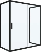 Душевой уголок Kubele DE019 R2U-CLN-BLMT 120х90 см, профиль матовый черный