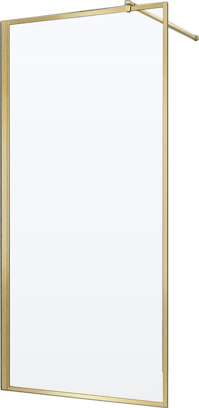 Душевая перегородка Veconi Korato KR81G-90-01-C8 90 см, профиль брашированное золото, стекло прозрачное