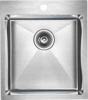 Комплект Мойка Paulmark Kroner PM214551-BS брашированная нержавеющая сталь + Смеситель Essen 213011-СR хром + Измельчитель Intenso