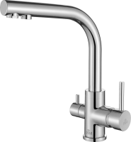 Комплект Мойка Paulmark Kroner PM214551-BS брашированная нержавеющая сталь + Смеситель Essen 213011-СR хром + Измельчитель Intenso