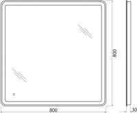 Зеркало BelBagno SPC-MAR-800-800-LED-TCH