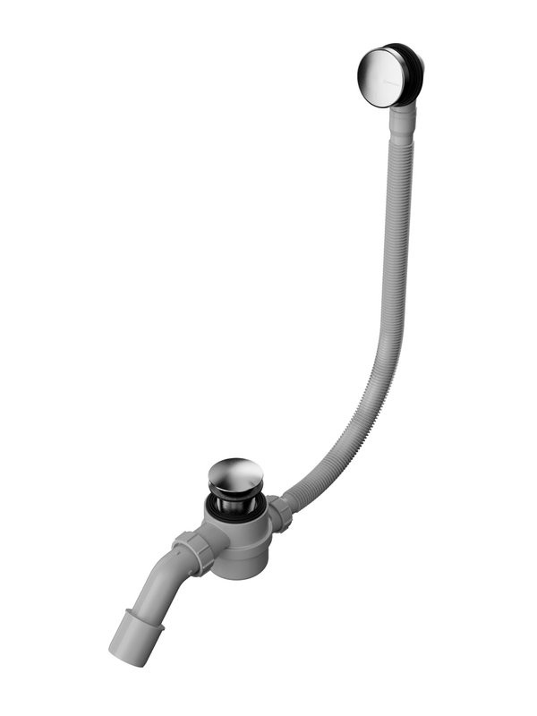 Слив-перелив для ванны WHITECROSS ULTIMA D1101NIB 50 мм, клик-клак, брашированный никель, с сифоном