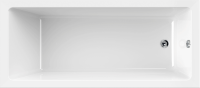 Акриловая ванна Cezares Plane Solo 170x80 см, пристенная, белая, с каркасом