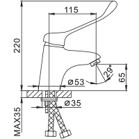 Смеситель для раковины Frap H54 F1054 хром Смеситель для раковины Frap H54 F1054 хром