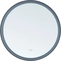 Зеркало круглое Aquanet Тренд D 60 с подсветкой, черное